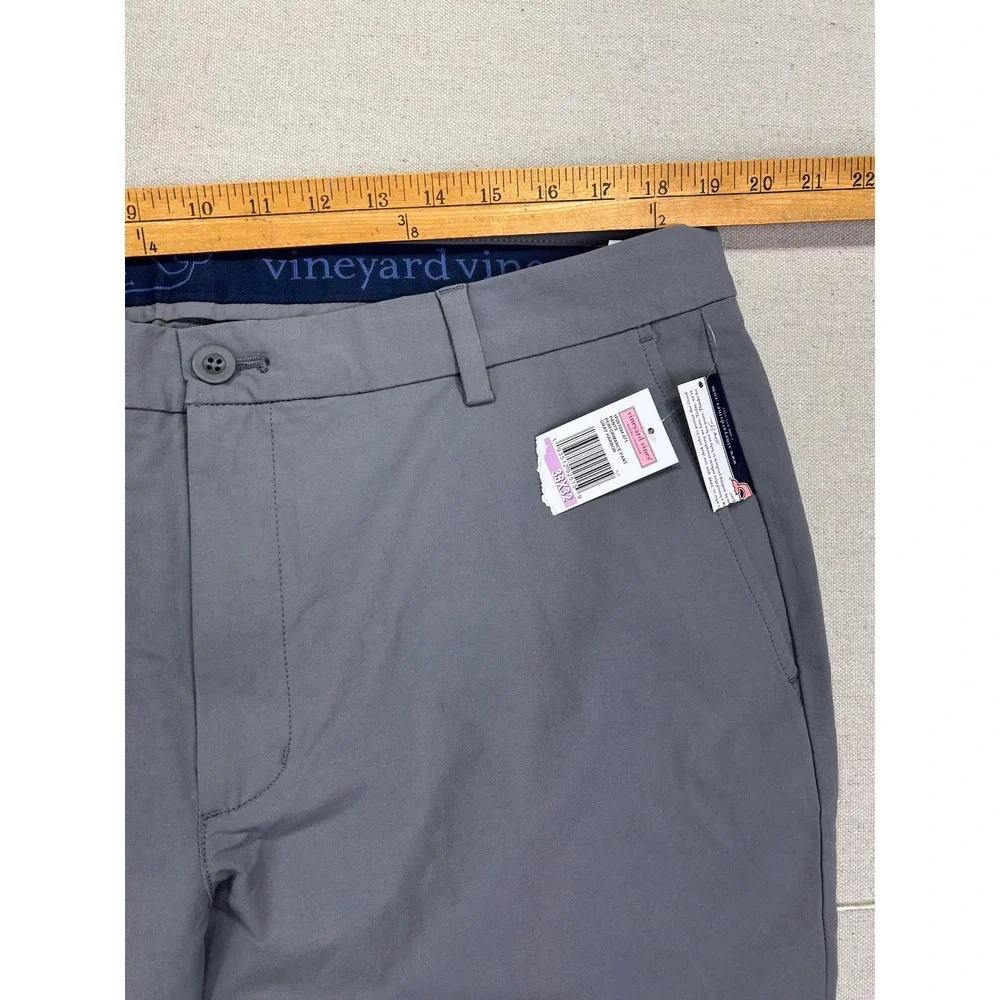 Vineyard Vines Mens 38 Golf Pants Performance Breaker Gray Harbor NWTs Office‎
